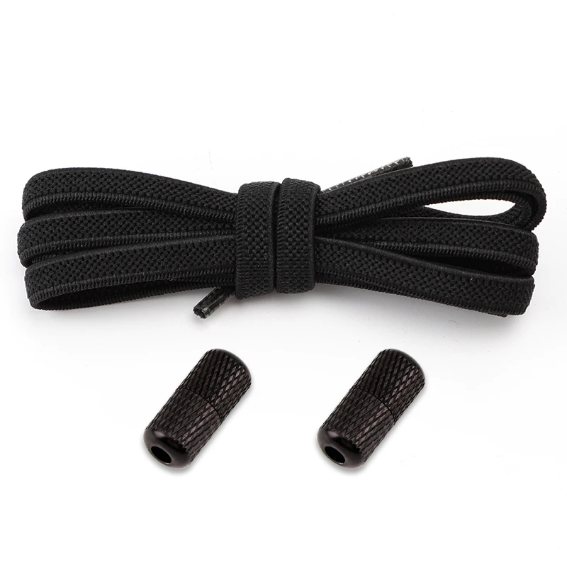 No Tie Shoelaces Metal Lock Flat Elastic Shoe Laces Sneakers Kids Adult Shoelace Flower Noodle Capsule Buckle Shoes Accessories image 4