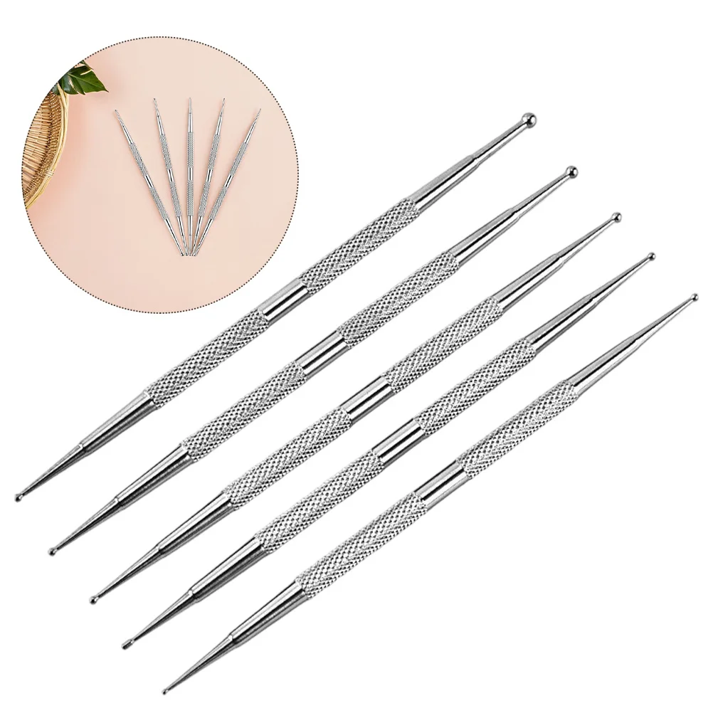 Set di penne professionali per punteggiare le unghie da 5 pezzi per principianti e artisti Stilo da tracciamento con motivo a penna per unghie facile da usare e versatile