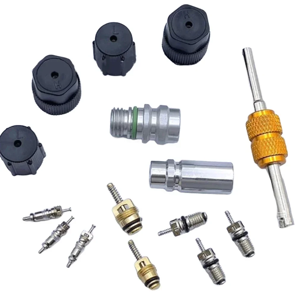 1 Set R134A Car A/C Core Valves Auto Air-Conditioning Assortment Kit High-Pressure Side A/C Service Valves For R12 R22 R134 Part