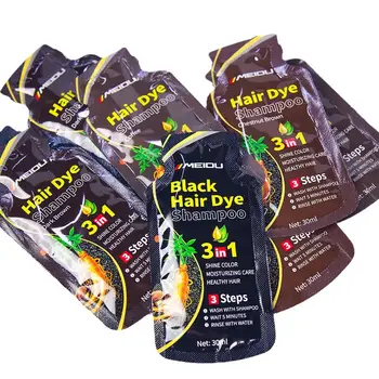30ml šampon na barvení vlasů 3v1 pro okamžité ztmavení šedivých až černých vlasů Polygonum Multiflorum přírodní barvicí krycí krycí prostředek pro ženy 12 nejlepší prodej šampon na vlasy v kině - №2