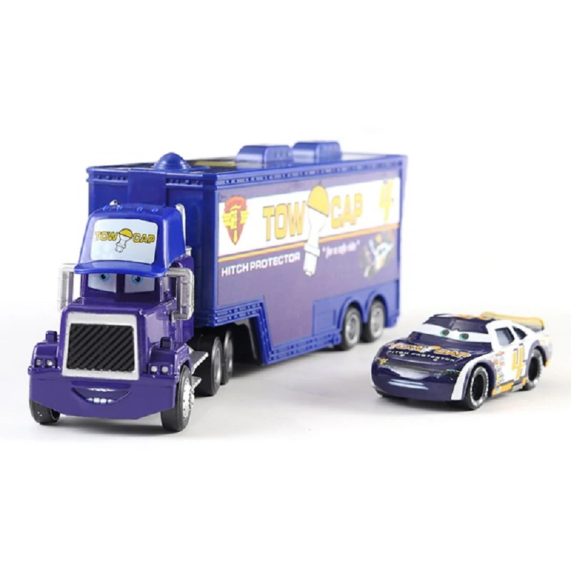 1:55 Die Cast Model Disney Pixar Cars 3 Container Trucks Mack McQueen Racing Jackson Storm RamirezAnime Toy Car Birthday Gifts