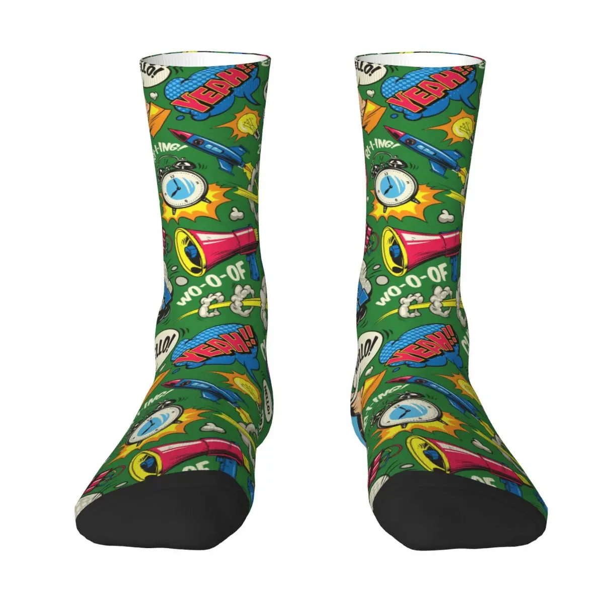 

Pop Art Comic Sock Socks Men Women Polyester Stockings Customizable Design