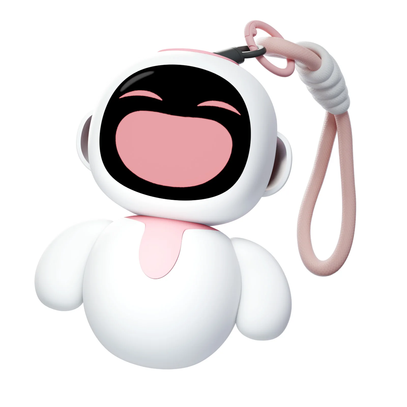 Eiliko Coral Pink - Your Tiny AI Charm Robot That Matches Every Daily Outfit, Fun Electronic Pendant Toys, for Couples and Best Friends.