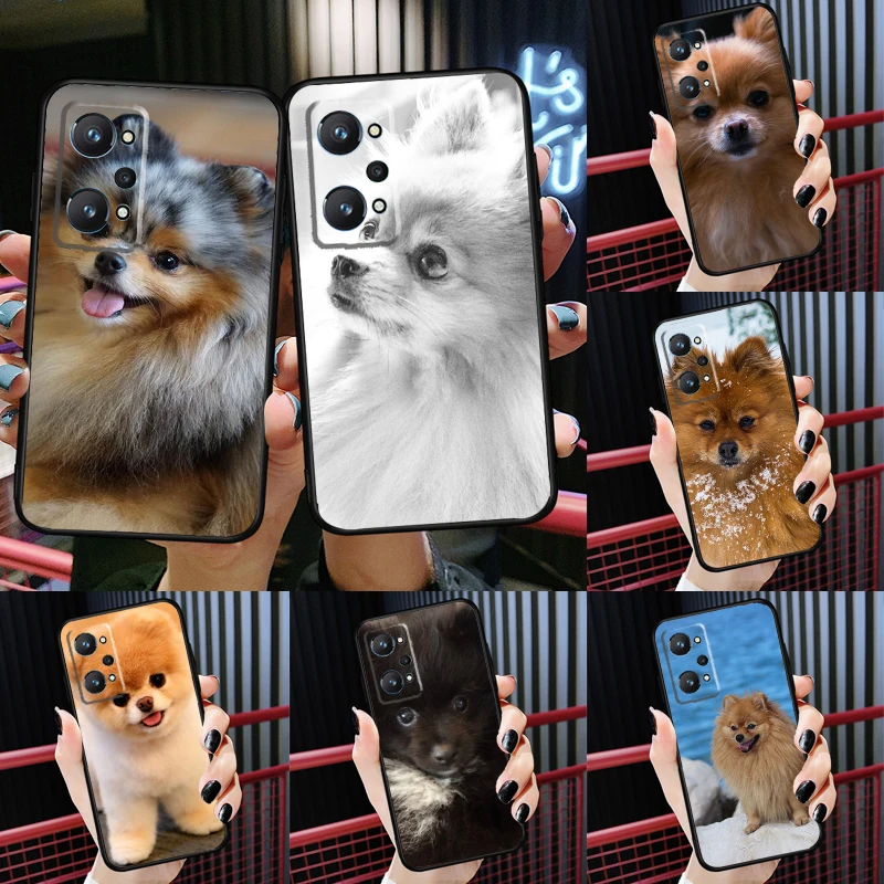 Pomeranian Dog For Realme C55 C33 C30 C21Y 10 Pro Plus GT Neo 5 3 3T Case For OnePlus 11 10 Pro Nord 2 2T