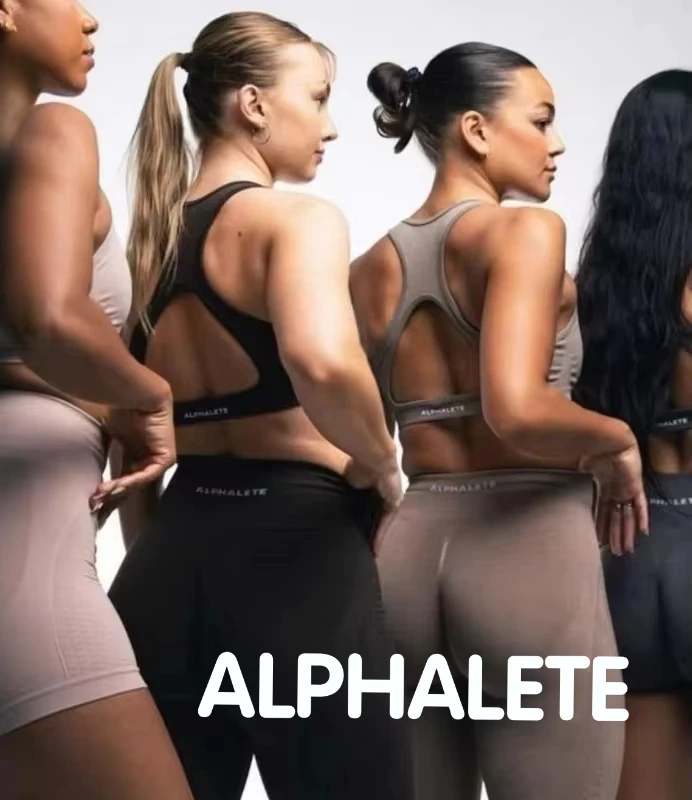 

Alphalete Gym Workout Yoga Shorts Women Silicone Printed Fitness Shorts Low Ribbed Band Scrunch Butt Seamless Fitness Shorts