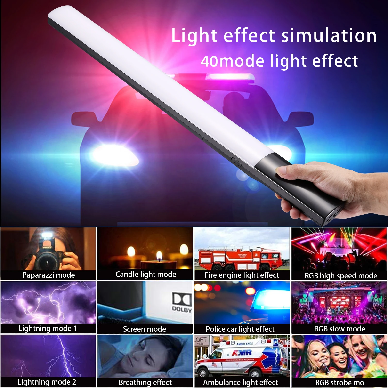 SOONPHO P20 II Stick Led Rgb Tube Portable Handheld Photographic Lighting Touch With Battery 2500k-8500K For Photography Studio