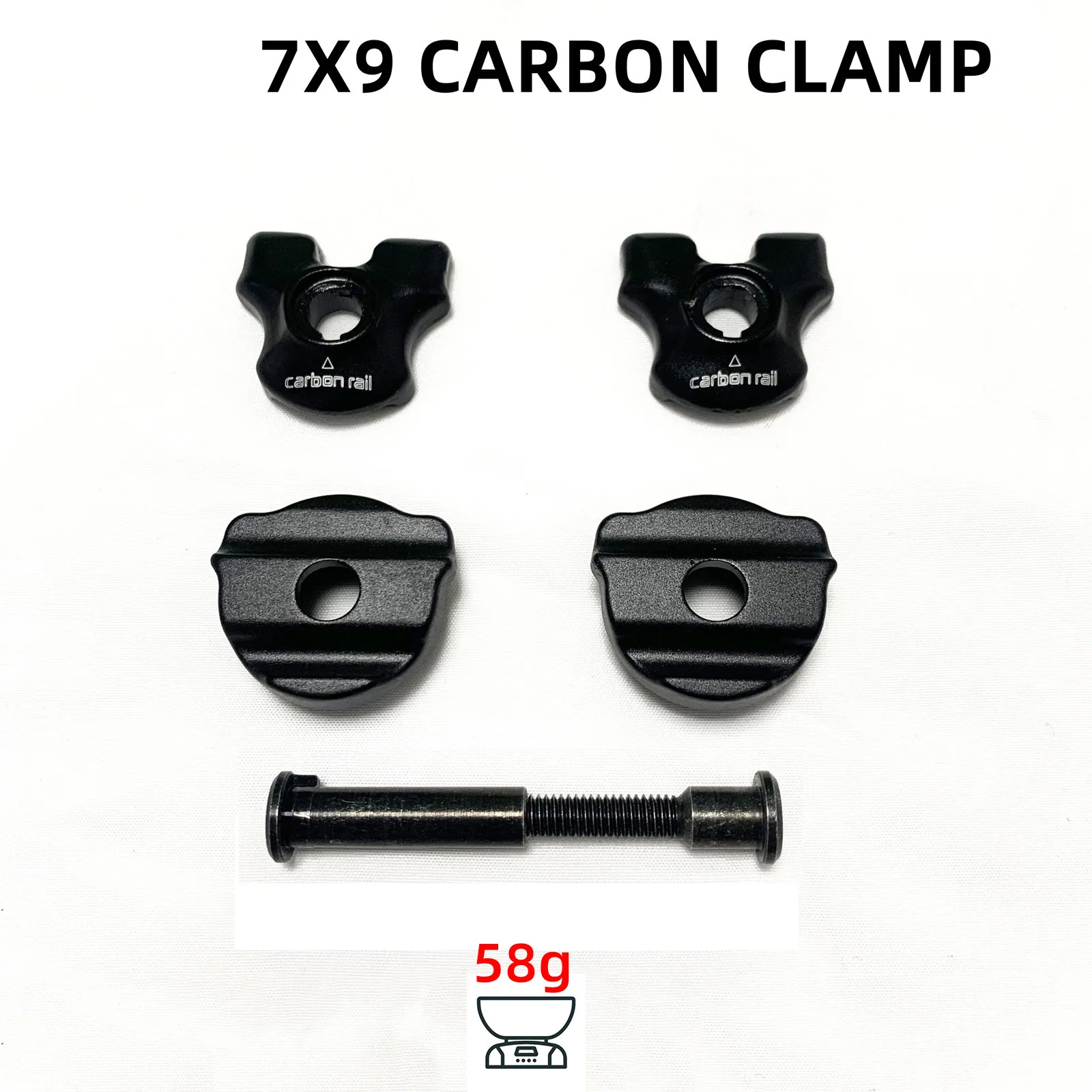 カーボンシートポストクランプオーバル 7*9 ミリメートルカーボン