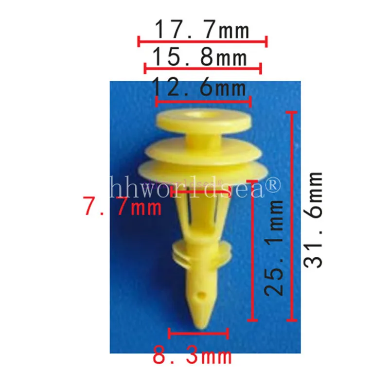 100 pçs 8mm painel da porta traseira do carro clipe prendedor retentor rebites para wj jeep grand cherokee laredo chrysler mini vans cirro 6502991