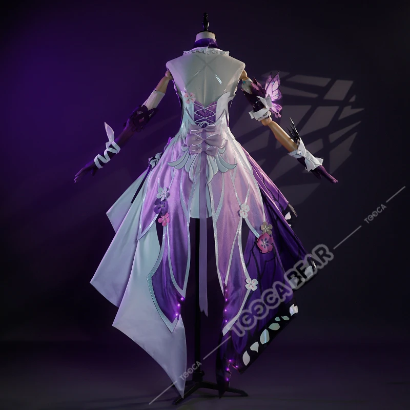 Castorice คอสเพลย์ชุดวิกผมเกม Honkai Star Rail Servant of Death ชุด Headwear Luminous ชุดสาวฮาโลวีนผู้หญิง