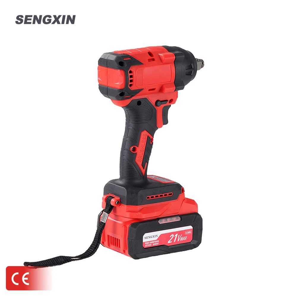 21V 520N/m Brushless Cordless Impact Wrench | High Torque Li-ion Battery Electric Wrench for Car Repair Industrial Use |