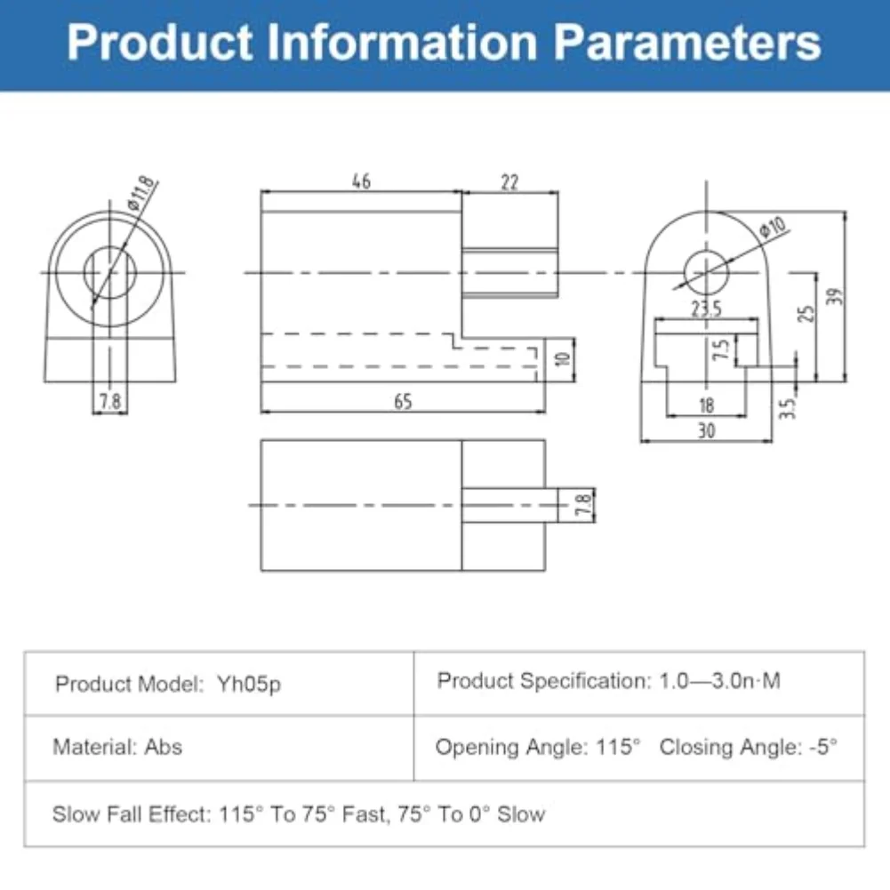 

Toilet Seat Hinge Soft-Close Connector Electroplated ABS Hinge Square Shell Soft-Close Hinge 10*10*5CM For Home Improvement