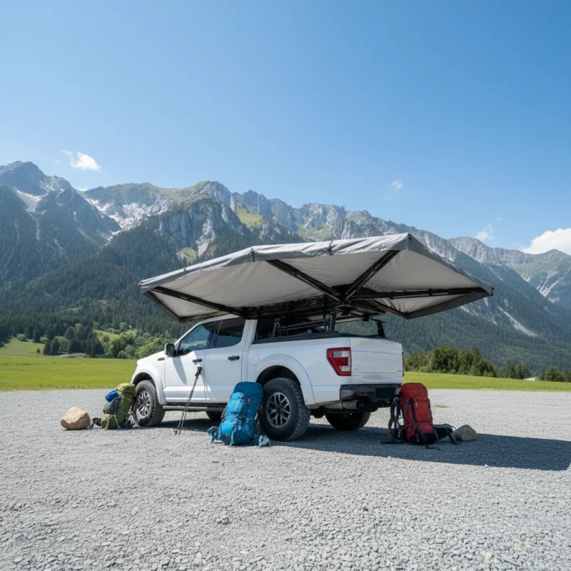

Hot Selling Durable 270 Car 360 Degree Freestanding Awning With LED 4X4 Vehicles And Campi High Quality