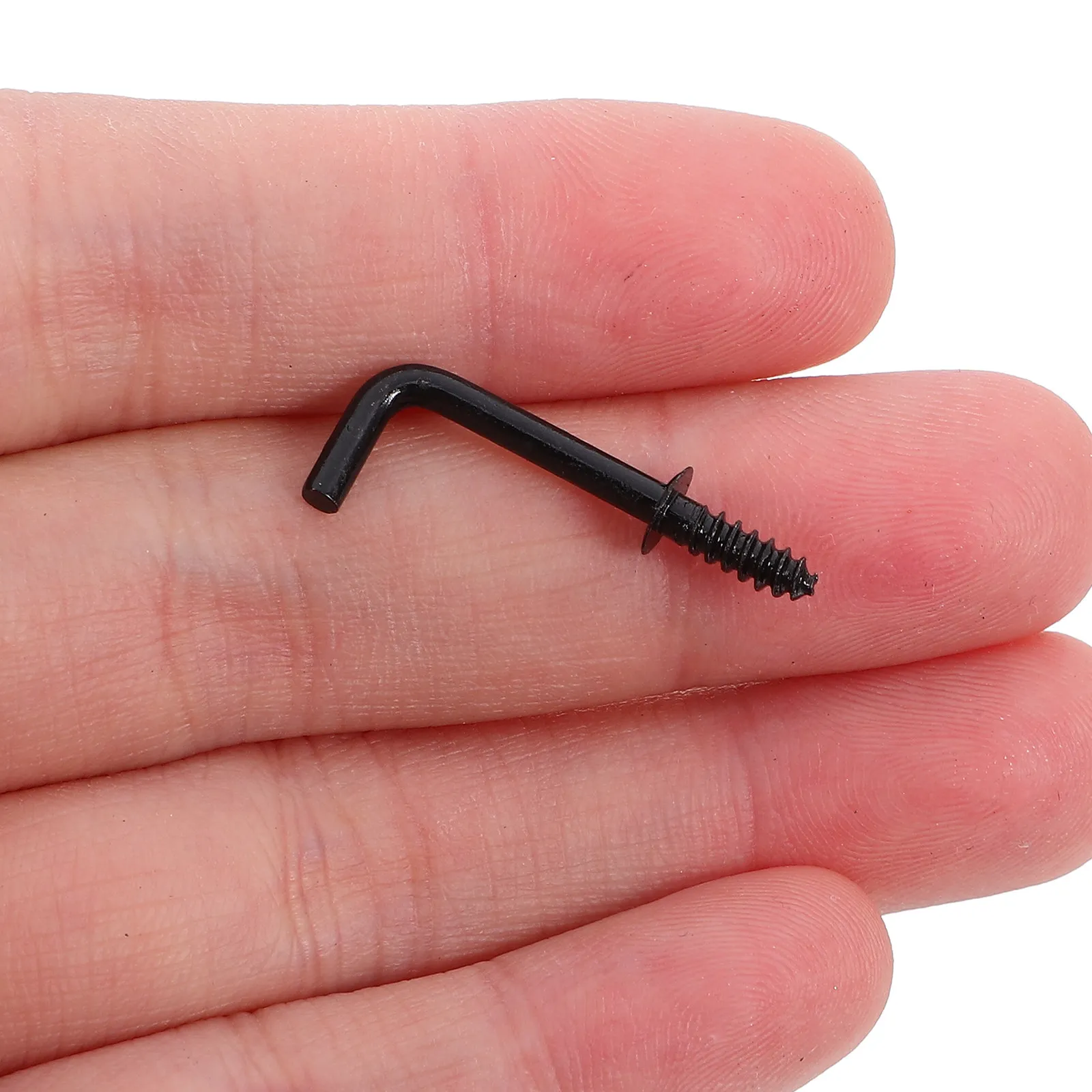 100Pcs Mini Right Angle L Hooks Metal Screw-in Self Tapping Secure Fixing Small Hanging Jewelry Picture Frame Bend Screw Hooks