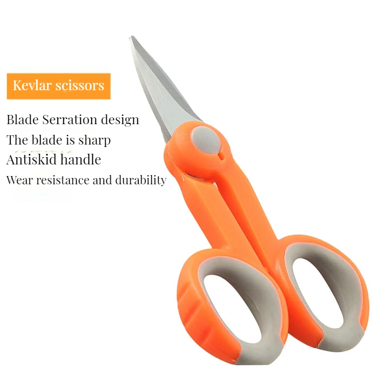 

High Quality Fiber Optic Kevlar Cutter Scissors Kevlar aramid fiber For sharp scissors, scissors jumper wire pigtail FTTH Tools