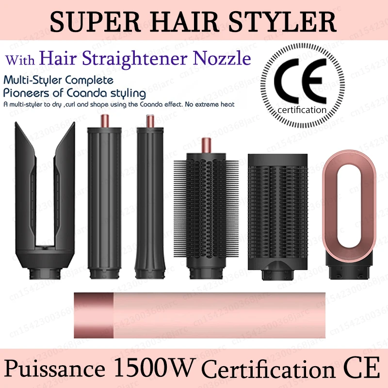 SenCiciMen Hair Styler Curling Iron Hair Hot Air Brush Curling Barrel Hair Dryer Salon Professional Curly Straight Hair Styler