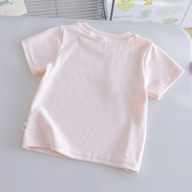 Girls Summer T-Shirt Breathable Cotton Soft Cute Casual Versatile Children's Fashion Collection