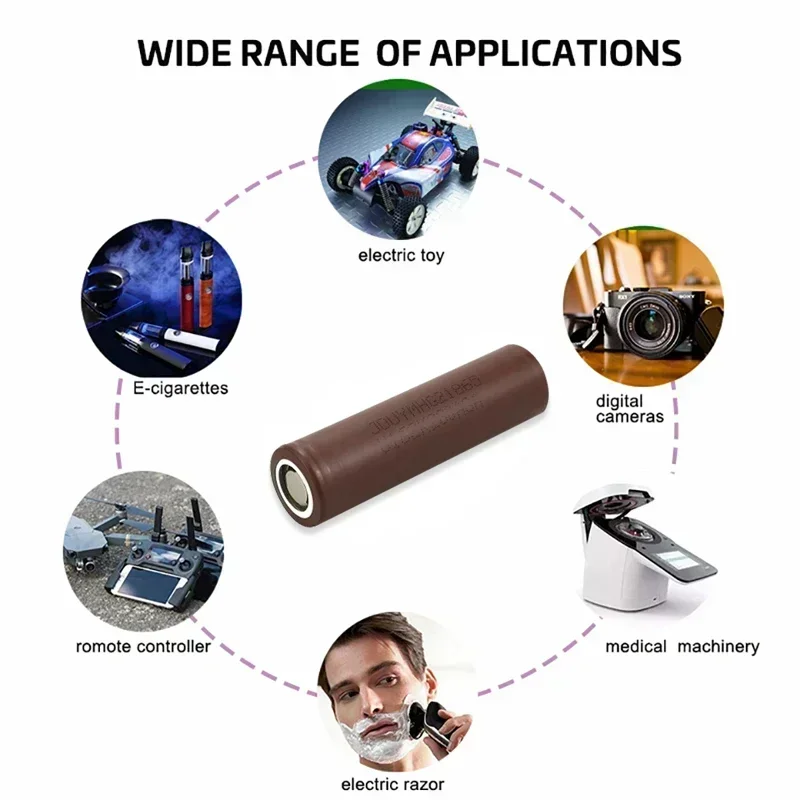 HG2 3000mAh 3.7V 18650 battery lithium battery Suitable for battery packs, tool batteries, etc литевые аккумуляторы18650