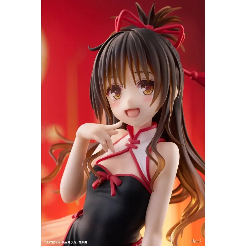 

В наличии оригинальный настольный TAiTO Cute To LOVE-Ru Darkness Yuuki Mikan Cheongsam 13 см аниме фигурка модель игрушка орнамент коллекция