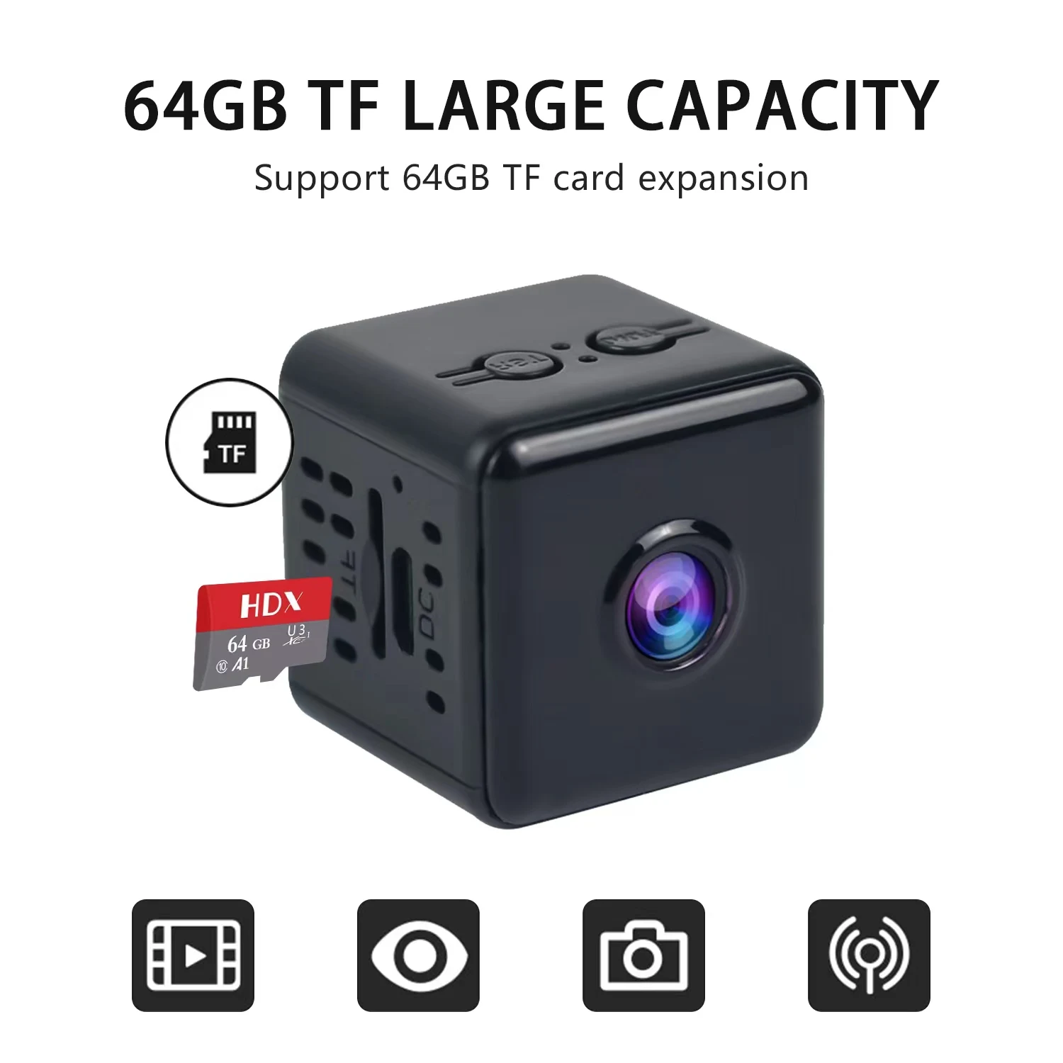 2K/1080P Full Hd Pixel Wifi Mini Camera Low Power Remote Monitor Nachtzicht Ip Met Tf card Netwerk Surveillance Thuis Camera