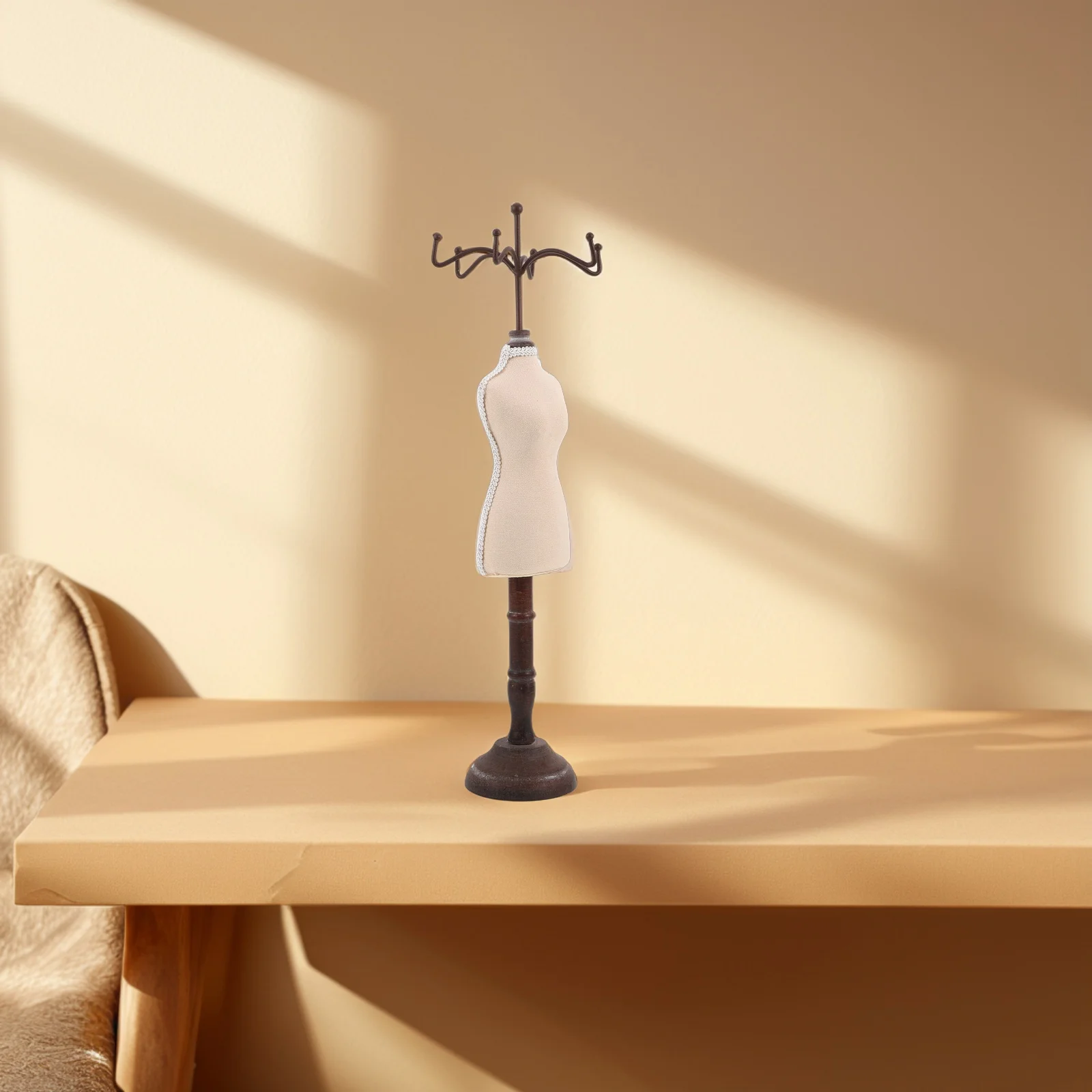 

Стеллаж для выставки товаров ювелирных изделий, деревянный ворс, подставка в винтажном стиле для ожерелья, браслетов, колец, подвесок, органайзер, витрина