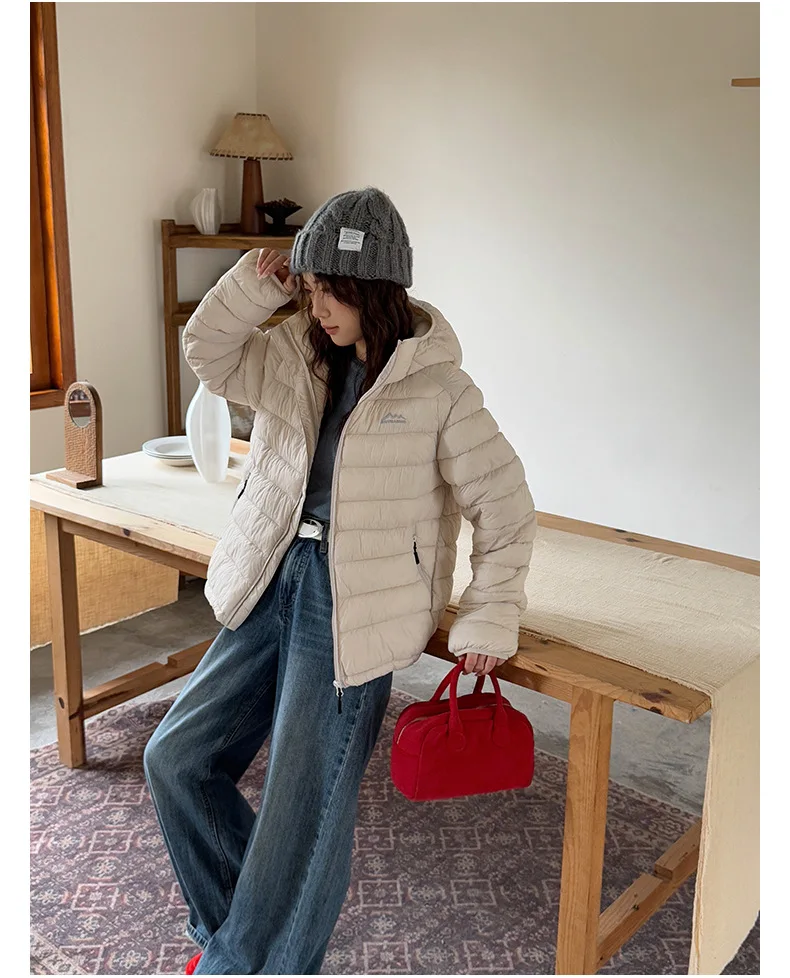 Solid Lightweight Hooded Padded Jacket Women Autumn Winter Casual Outdoor Soft Puffer Jacket Woman All Match Korean Warm Parkas