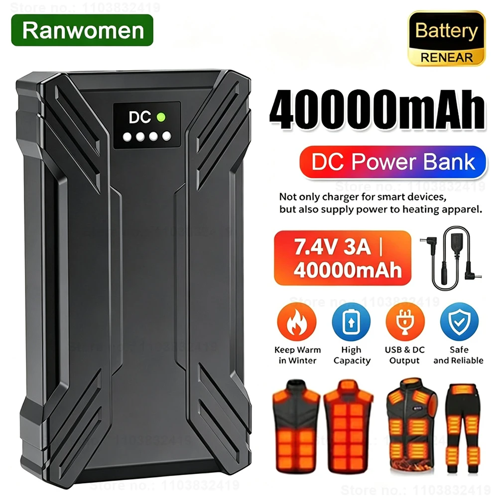 Heated Gloves Electric - Power Bank Portabel 40000mAh dengan Output