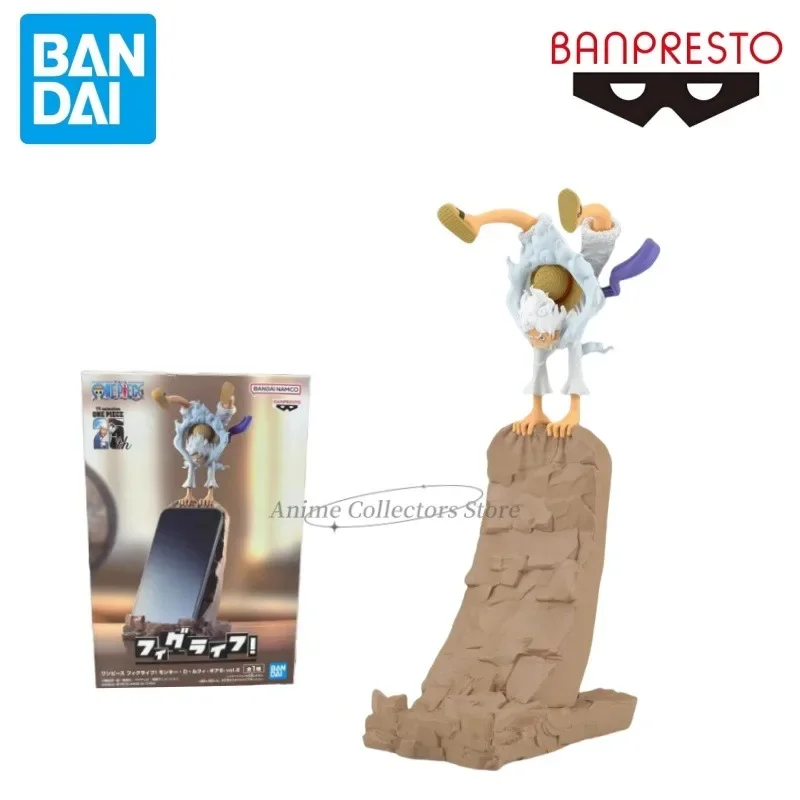 

Bandai Оригинальная фигурка Banpresto из аниме One Piece FigLife Ника Луффи V2, модель, коллекционная кукла, реальный подарок