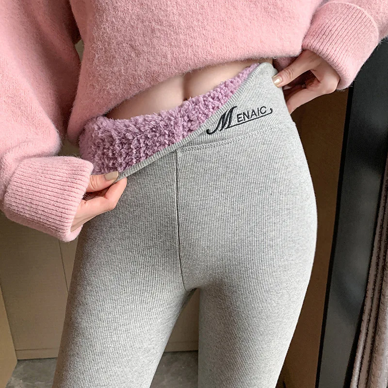 Women\'s Winter Leggings Thermal Pants Velvet Slimming Tights With Fleece Pant Ankle-Length Stretch Thick Warm Leggings for Women