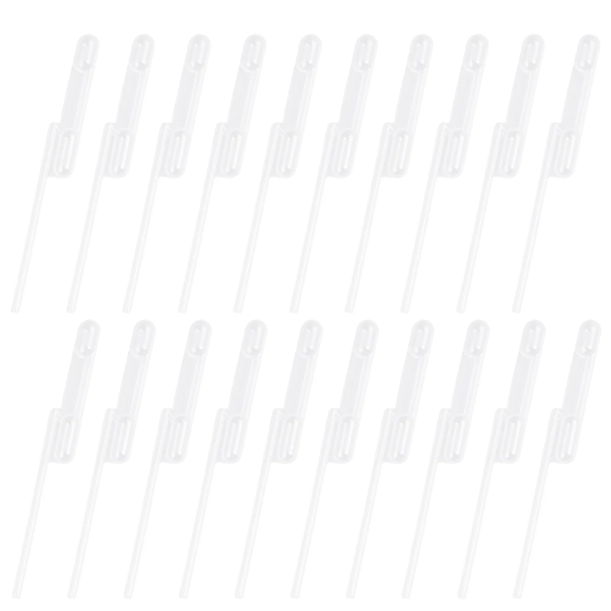 

50pcs 100Ul Double-Cell Quantitative Pasteur Plastic Dropper For Lab White Dispenser Tool Double Cell Buret Straw