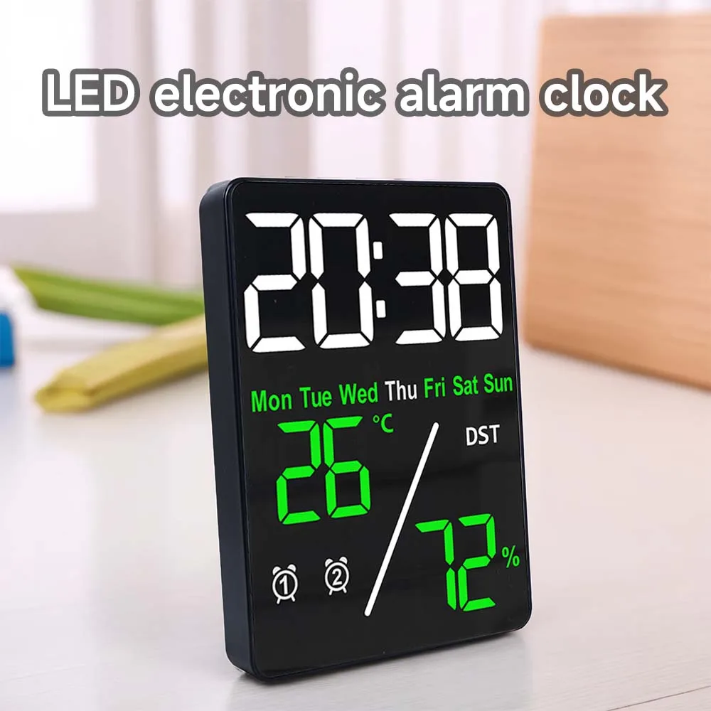 Precise Alarm Clock Indoor Climate Monitors with Clear Display Clock and Hygrometer Features Temperature Monitors