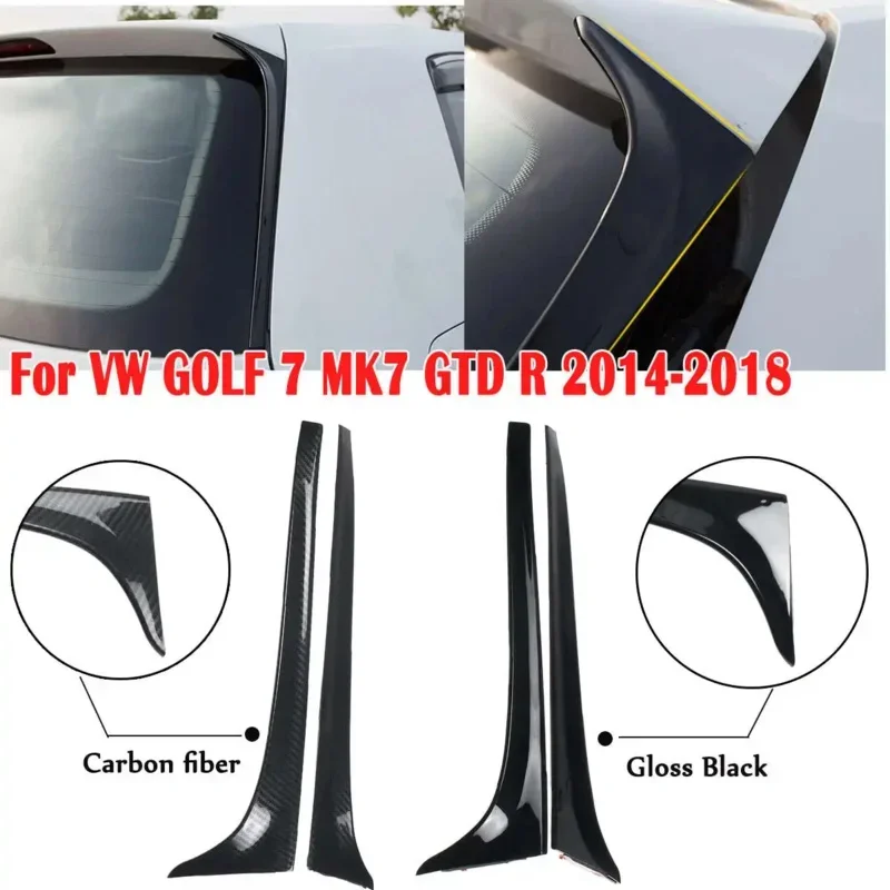 

New！ For Volkswagen Golf 7 MK7 GTD R rear window side spoiler body decoration accessories 2014-2018