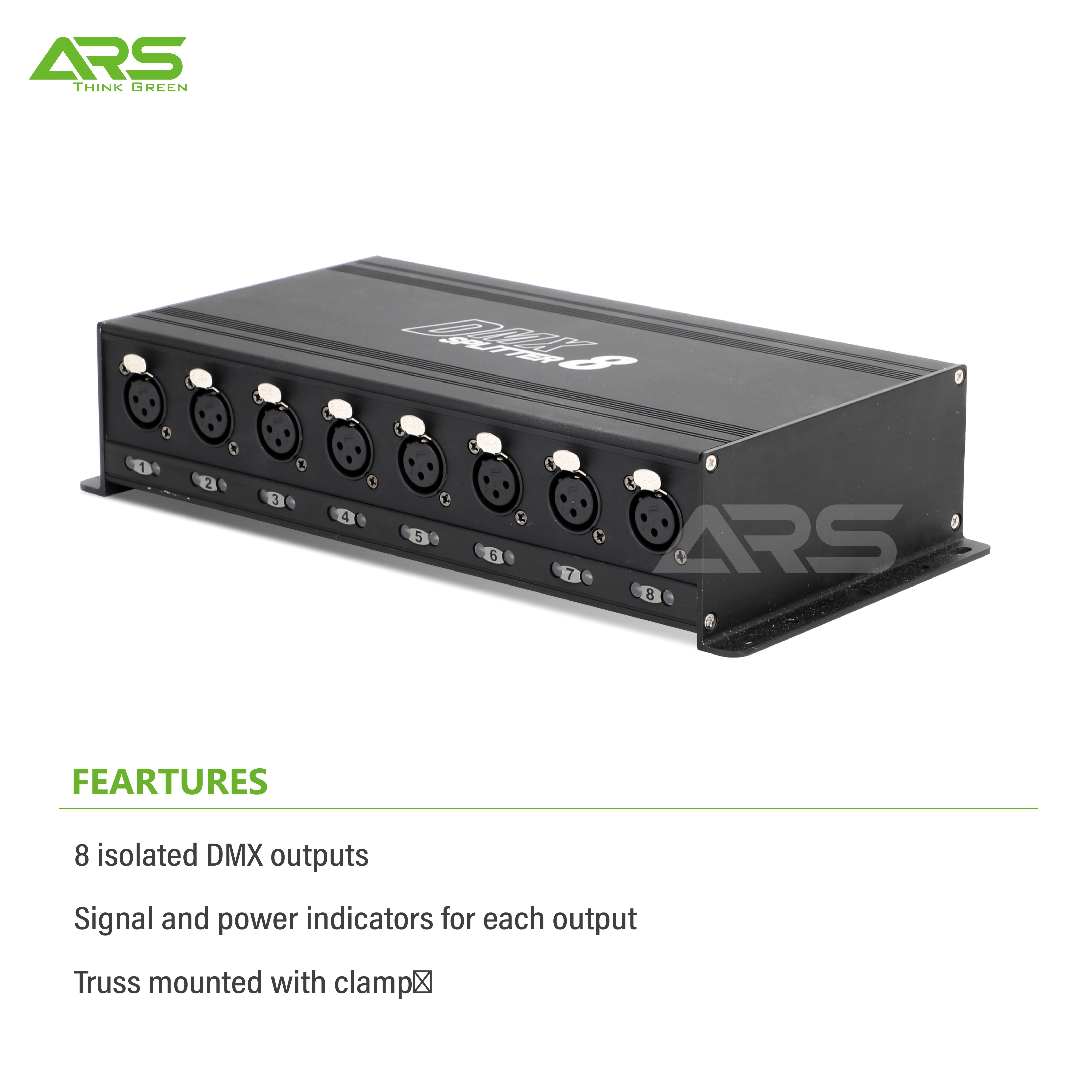 

DMX signal splitter booster 8 Way Isolated Distributor Amplifier DMX512 Controller For LED Stage DJ Disco Wedding Party Lights