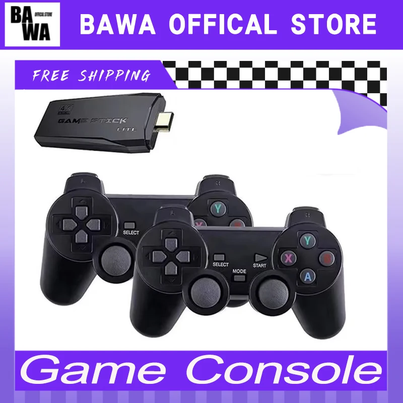 Game Console 2.4g Double Wireless Controller Stick Arcade Rocker 20000 Games 64 32gb Nostalgia Games Ps1/Gba Gamer Gift Custom