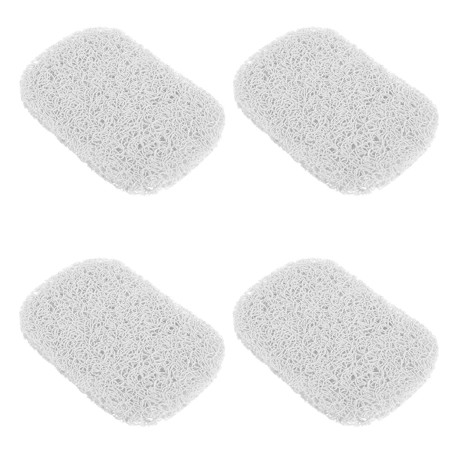 

4pcs White Soap Holder Bar Dish for Shower Bathroom Travel Kitchen Easy Clean BPA Saver Rack Pad Container Rest