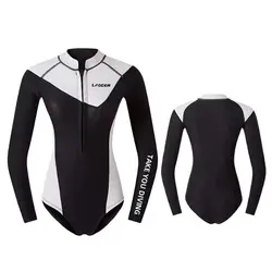Summer Women 2.5MM Neoprene Bikini wetsuit & Diving Stocking Long Sleeve skin Diving suit sun-proof Surfing Snorkeling Swimwear