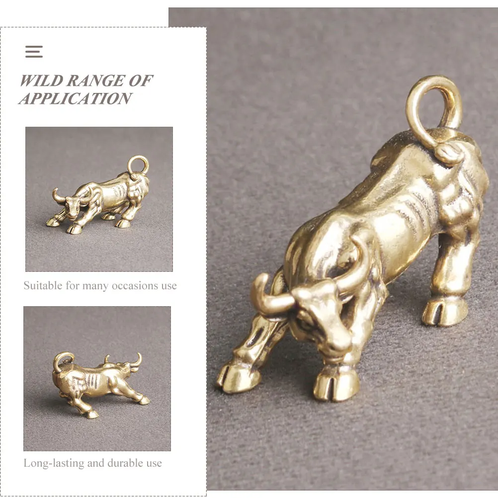 

Cattle Decoration Brass Craft Vintage Style Desktop Ornament Retro Cattle Statue Home Decor Gift Zodiac Ox Adornment