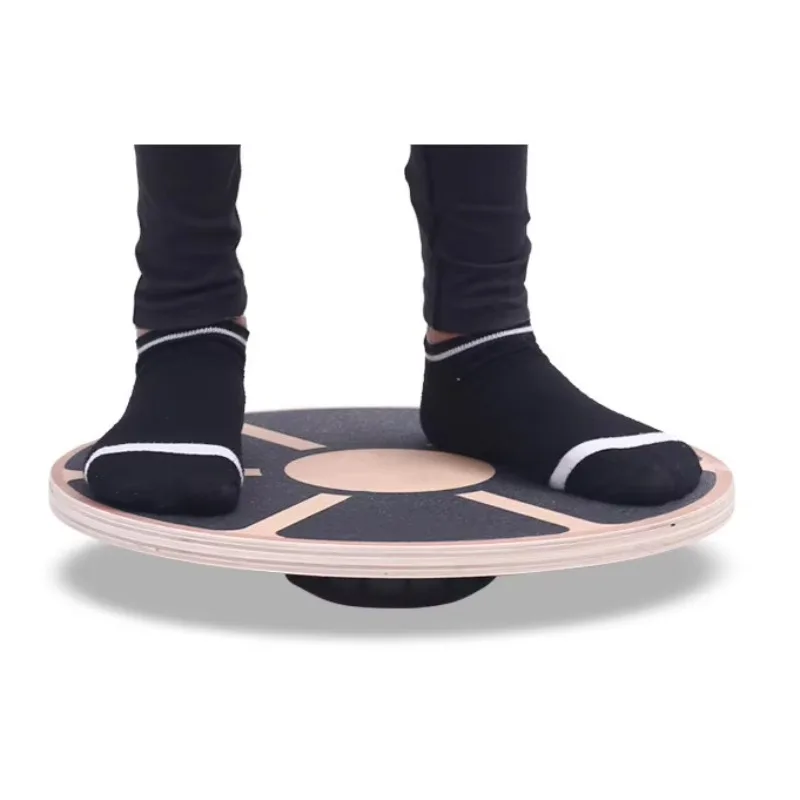 Round Wooden Balance Twisting Disc Anti Slip Surface Basic Body Training Gear For Adult Daily Indoor Waist Shaping Exercise