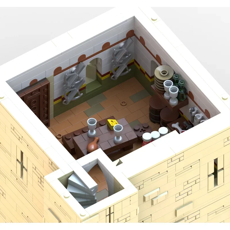 중세 성 모델 Moc 빌딩 블록 남부 프랑스의 휴먼 캐슬 기술 벽돌 DIY 조립 HolidayToys 선물