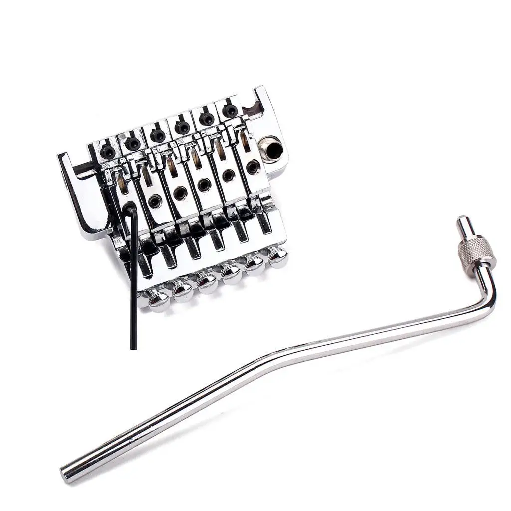 Zinc Alloy Tremolo Bridge Double Locking Assembly Chrome Electric Guitar Component for Music Equipment