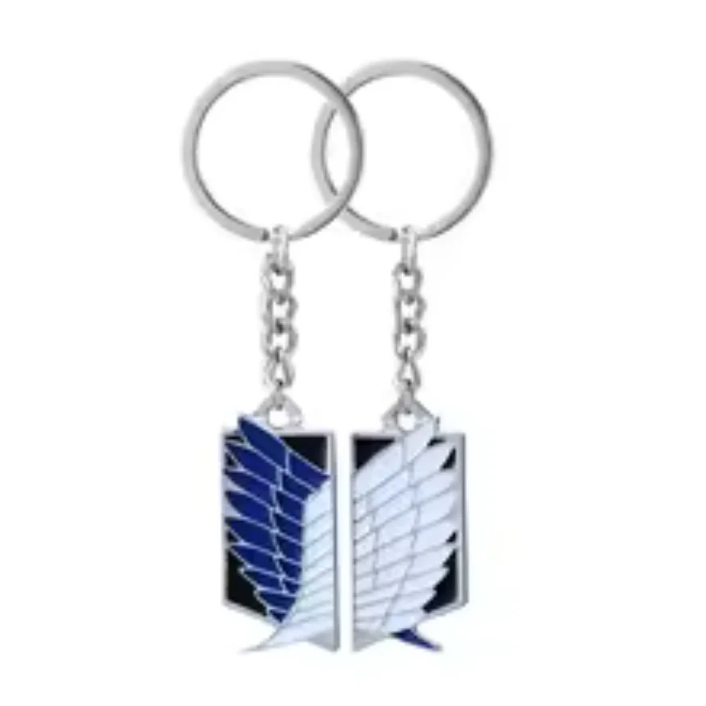 Anime Attack Keychain Titan Wings of Liberty Scouting Legion Cosplay Fans Pendant Necklace for Women Earrings Jewelry Gifts