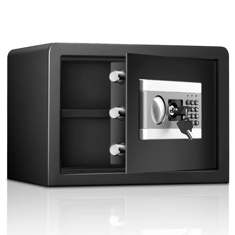 

Безопасный 20 см подарочный сейф для офиса, дома, спальни, небольших ценностей, безопасный, полностью стальной, электронный сейф с паролем