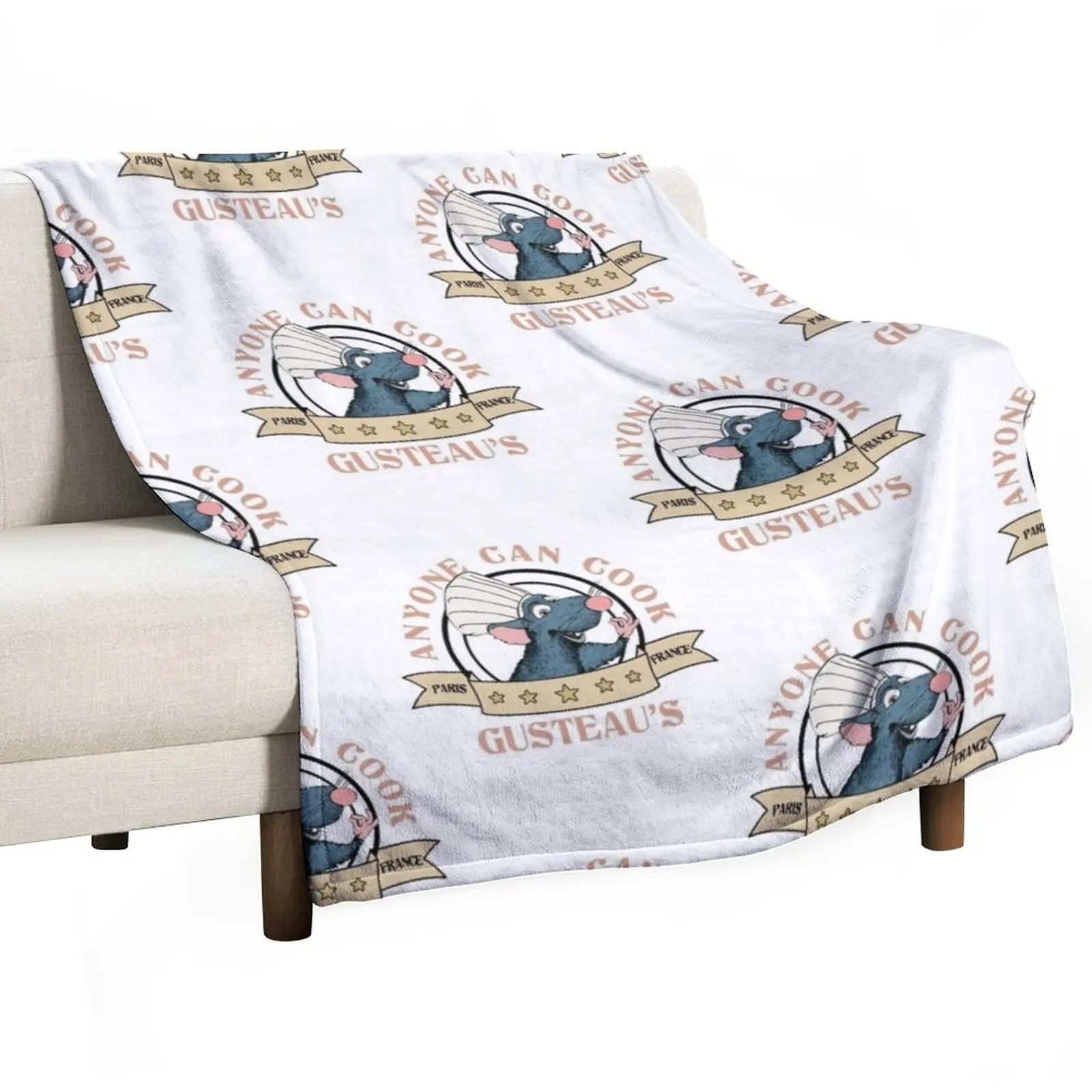 Ratatouille Gusteau's Anyone Can Cook Throw Blanket Sofa warm for winter Sofas Giant Sofa Blankets For Bed Blankets