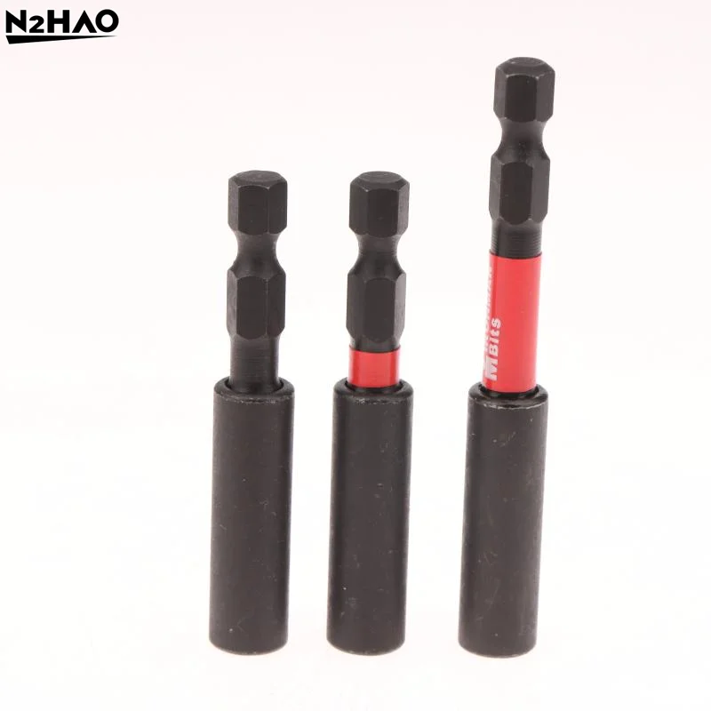 Impact Magnetic Extension Bit Holder Black 60MM/1/4" Hexagon Rust Resistant Durable Tool Accessories