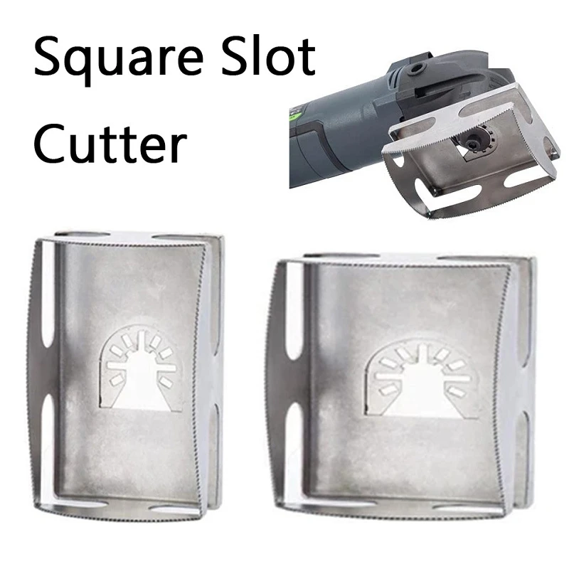 

Square Slot Cutter Milling Cutting Slotter Hole Tool Woodworking Slotting Cutter Rack Accessories Square/Rectangle Slot Drill