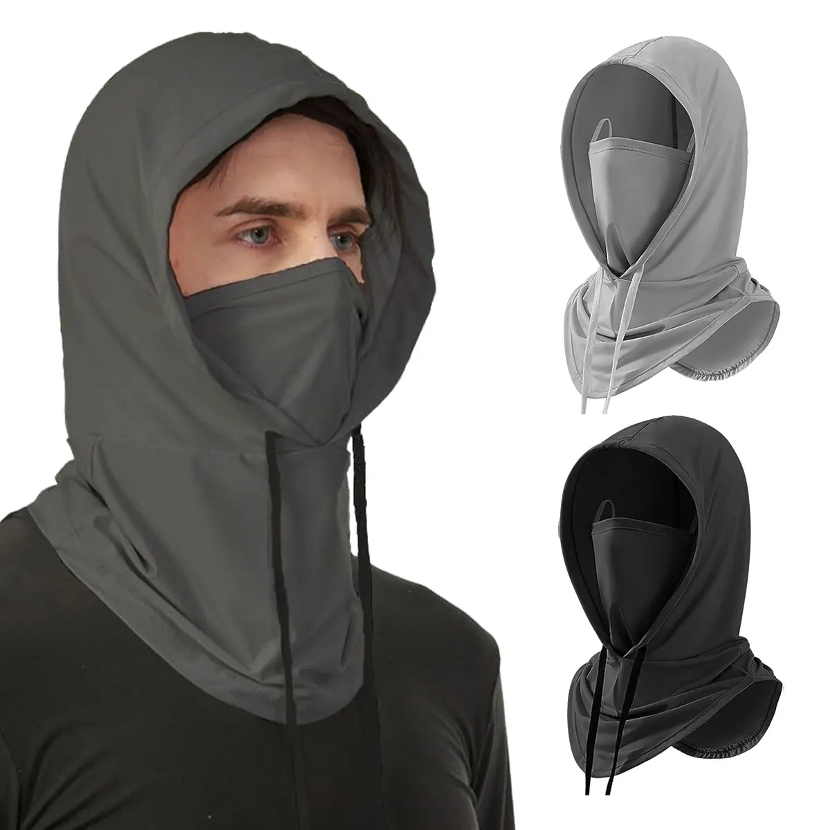 غطاء رأس بالاكلافا مقاوم للرياح وجيد التهوية، 360 درجة ° قناع مسامي، قناع وجه كامل متعدد الوظائف للرياضات الخارجية وصيد الأسماك #2