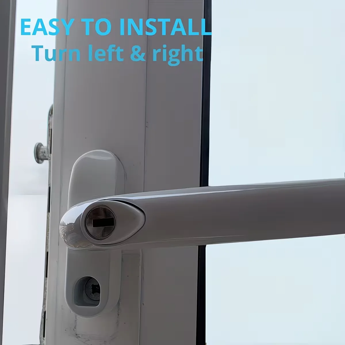 Picture 5: 2PACK UPVC Window Handle Universal Espag Key Locking For Double Glazing-White