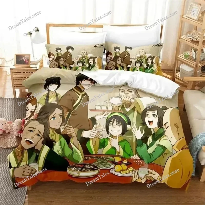 

3D Print Avatar The Last Airbender Bedding Set Duvet Cover Bed Set Quilt Cover Pillowcase Comforter King Queen Size Boys Adult