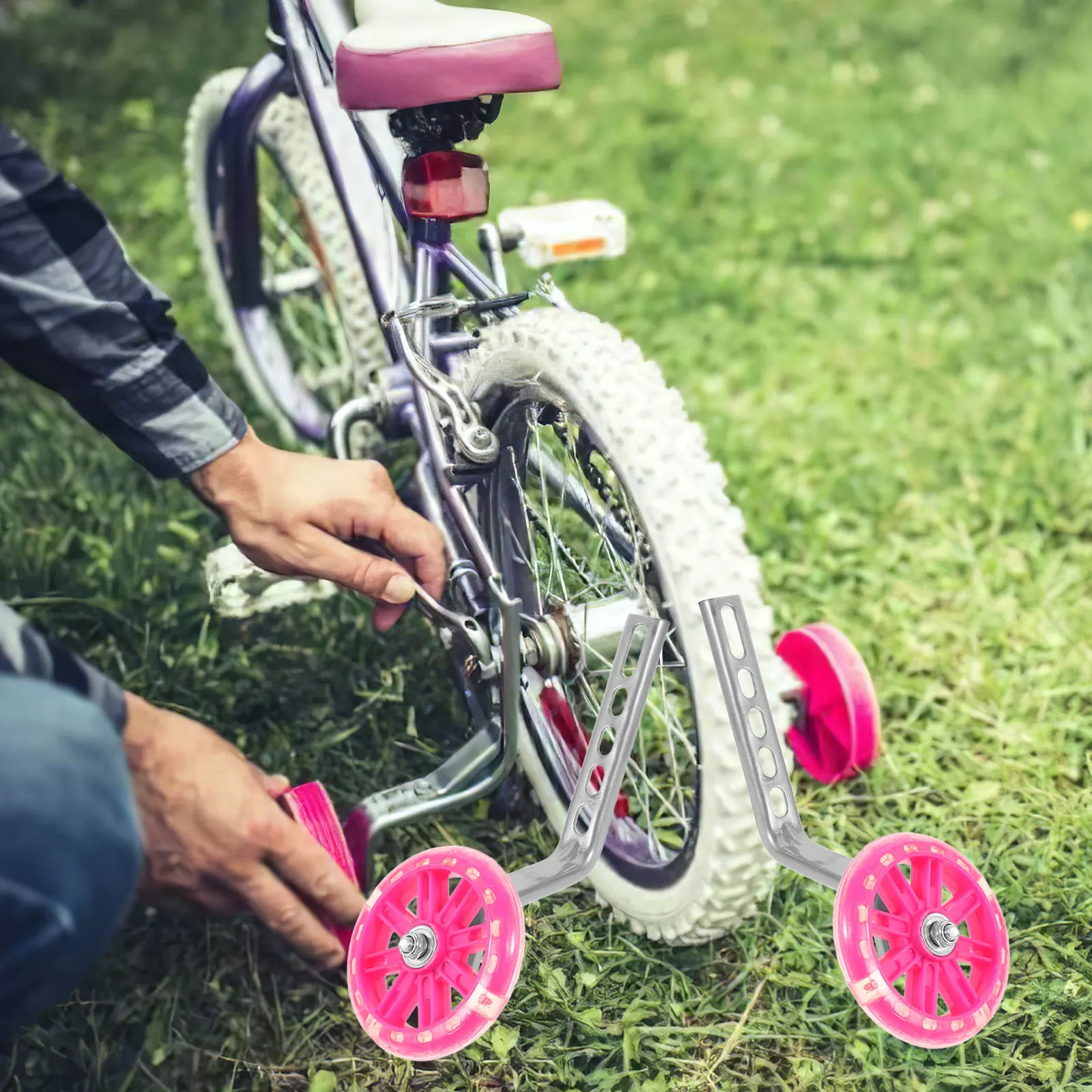 

1 Set Replacement Bike Stabilizers Training Wear Resistant Anti Slip Balance Assist Wheel For Bicycle Sturdy Mute