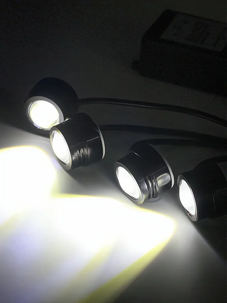 Voiture aigle oeil stroboscopique 4 en 1 Led sans fil à distance lampe de signalisation d'urgence Drl feux de jour pour Auto camion moto 12v