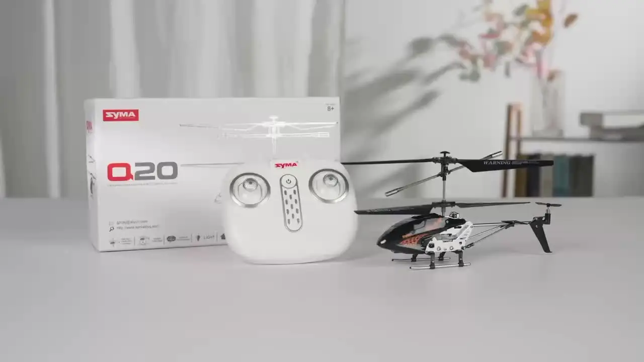 Helicóptero RC SYMA Q20 Con Giroscopio Y Mantenimiento De Altitud - 2 Velocidades, Cuerpo De Aleación, Vuelo Interior Para Niños 8-12 Años Y Principiantes